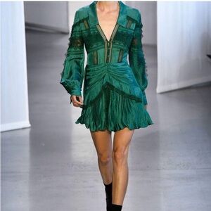 NEW Self portrait green lace dress size US4/S